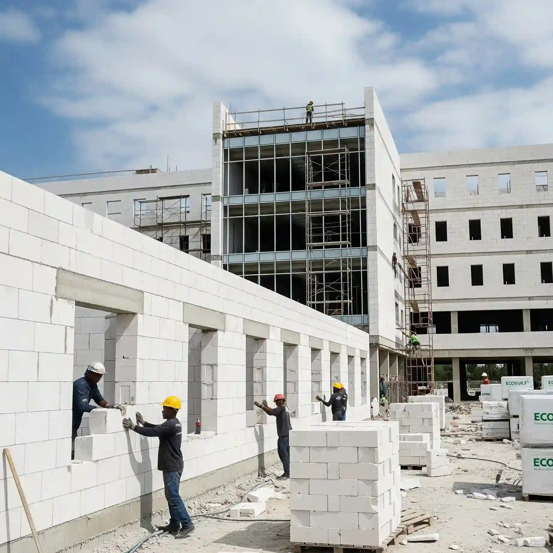 EcoBuilt AAC Blocks used for construction